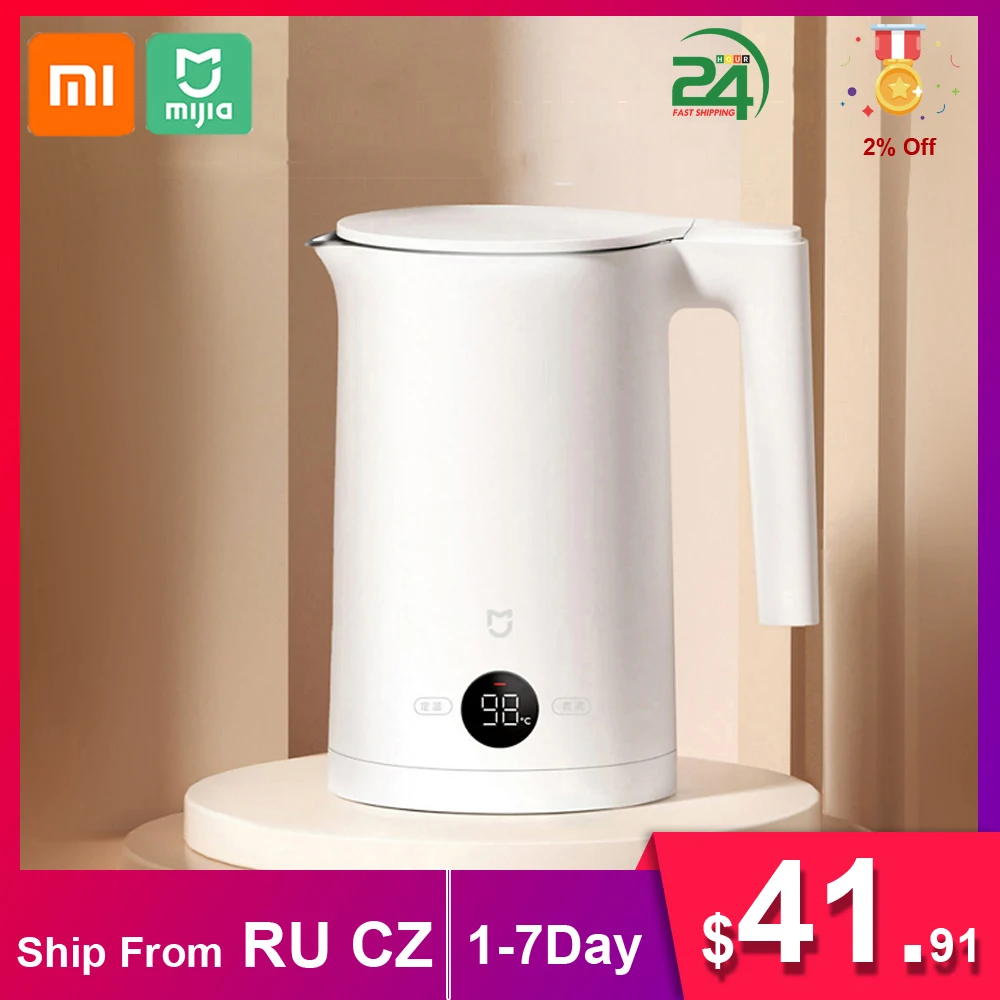 Электрический чайник Xiaomi Mijia 1,5 л, умный многорежимный чайник с функцией поддержания температуры и отображением температуры
Электрический чайник Xiaomi Mijia 1,5 л, умный многорежимный чайник с функцией поддержания температуры и отображением температуры