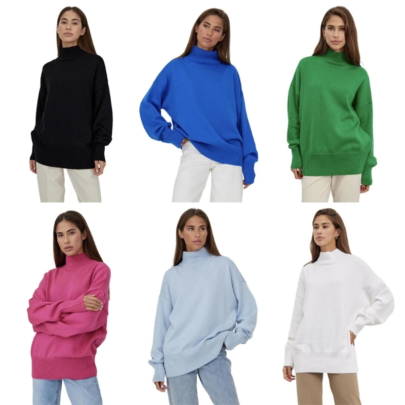 Womens Cable Knit Turtleneck Sweater Casual Thick Long Sleeve Tops Pullover Solid Color Casual Sweater Tops
Womens Cable Knit Turtleneck Sweater Casual Thick Long Sleeve Tops Pullover Solid Color Casual Sweater Tops
