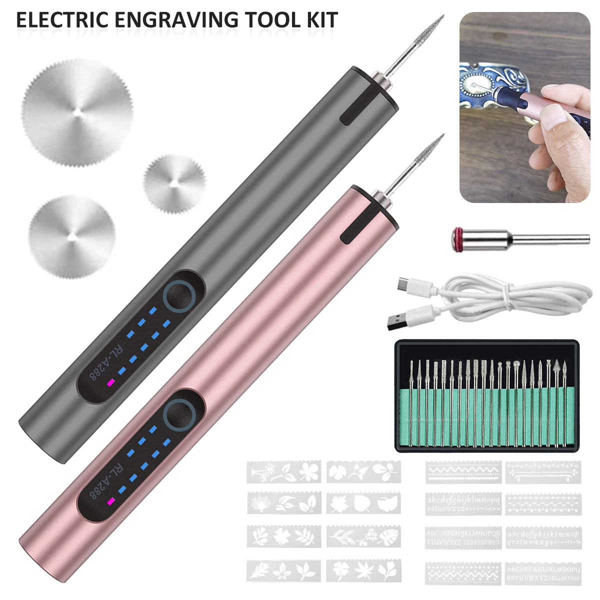 Electric Engraving Pen Cordless Micro Carving Pen with 3 Adjustable Speed 500MHA Rechargeable Engraver Machine Wireless Etching
Electric Engraving Pen Cordless Micro Carving Pen with 3 Adjustable Speed 500MHA Rechargeable Engraver Machine Wireless Etching