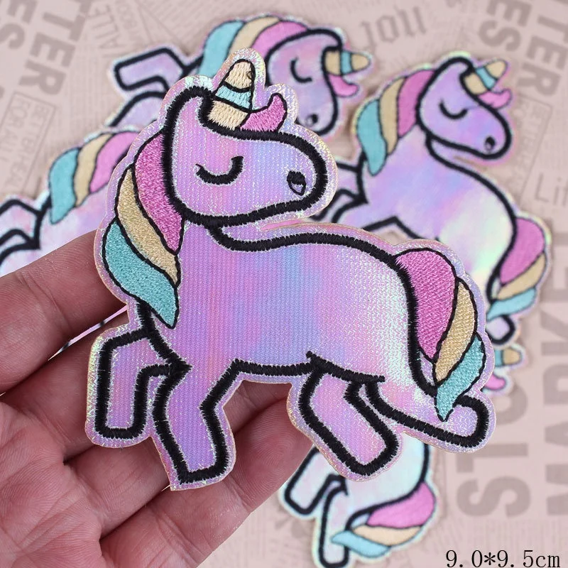 1/3pcs Unicorn Iron on Patches Colorful Laser Embroidered Sew on Sequin Patches for Clothing Bags Jackets DIY Accessory 9*9.5cm
1/3pcs Unicorn Iron on Patches Colorful Laser Embroidered Sew on Sequin Patches for Clothing Bags Jackets DIY Accessory 9*9.5cm