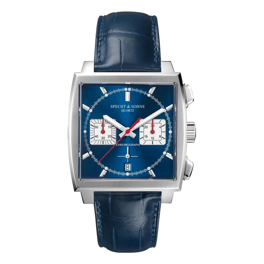 Роскошные брендовые классические мужские наручные часы speзаписи & Sohne с синим