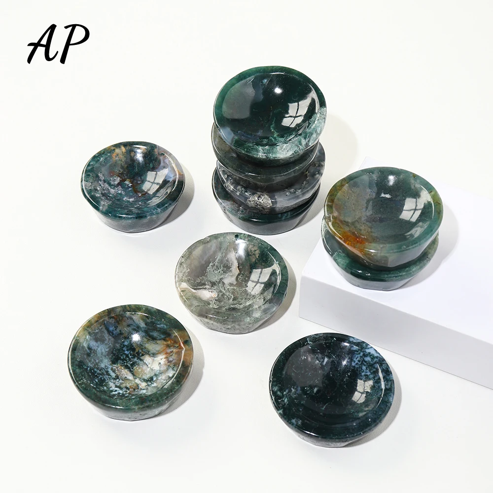1pc Aquatic Agate Natural Crystal Moss Agate Bowl Engraving Crafts Used For Ashtray Green Agate Gemstones Ornaments Gift
1pc Aquatic Agate Natural Crystal Moss Agate Bowl Engraving Crafts Used For Ashtray Green Agate Gemstones Ornaments Gift