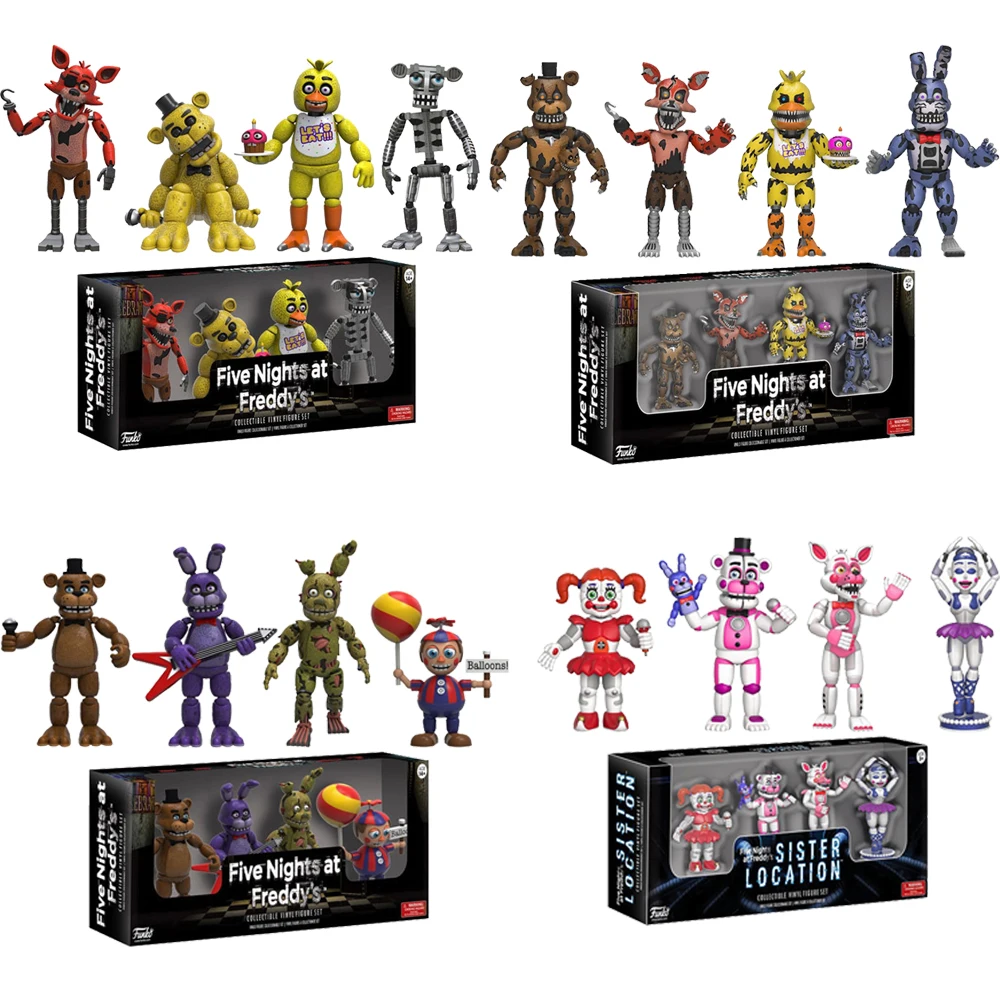 4Pcs Game Five Nights Freddy Cartoon Toy Action PVC Anime Figure FNAF Freddy Fazbear Bear Model Dolls For Kids Christmas Gifts
4Pcs Game Five Nights Freddy Cartoon Toy Action PVC Anime Figure FNAF Freddy Fazbear Bear Model Dolls For Kids Christmas Gifts
