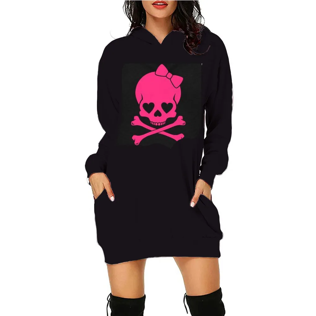 Women Gothic Skull Print Hoodie Dress 2022 Spring Autumn Cool 3d Long Sleeve Hoodie Casual Hooded Sweater Sexy Tops Women
Women Gothic Skull Print Hoodie Dress 2022 Spring Autumn Cool 3d Long Sleeve Hoodie Casual Hooded Sweater Sexy Tops Women