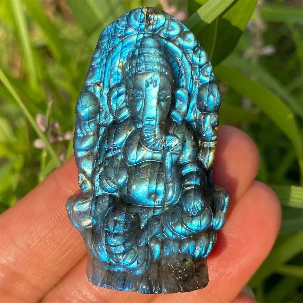 Лабрадорит статуя Лорда Ганеши
Лабрадорит статуя Лорда Ганеши