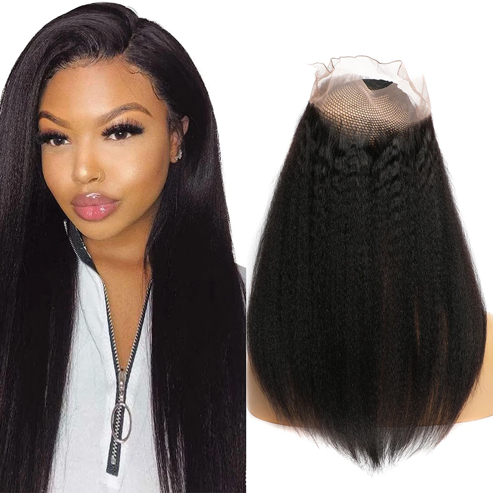 Kinky Straight Human Hair 360 Lace Frontal Closure VIPBeauty Yaki Straight Human Hair 360 Lace Frontal for Women Match Bundles
Kinky Straight Human Hair 360 Lace Frontal Closure VIPBeauty Yaki Straight Human Hair 360 Lace Frontal for Women Match Bundles