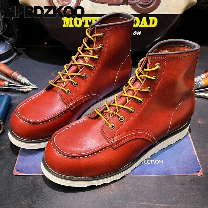 Flats Durable Men Outdoor Goodyear Welted Ankle Safety Round Toe Brown Lace Up Shoes Work Full Grain Leather Boots Plus Size
Flats Durable Men Outdoor Goodyear Welted Ankle Safety Round Toe Brown Lace Up Shoes Work Full Grain Leather Boots Plus Size