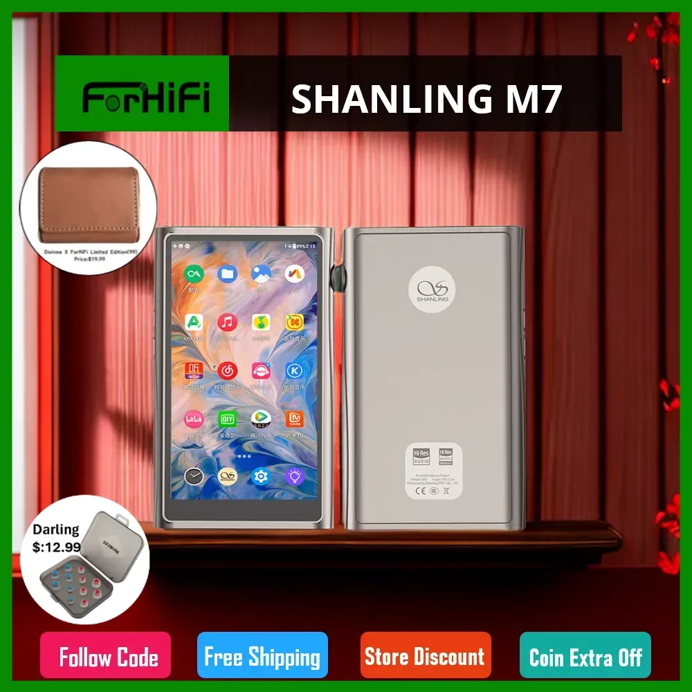 SHANLING M7 Android Portable Music Player MP3 ES9038Pro DAC Qualcomm 665 Soc 6G RAM 128G ROM DSD512 1080p MQA Sharp HD Screen
SHANLING M7 Android Portable Music Player MP3 ES9038Pro DAC Qualcomm 665 Soc 6G RAM 128G ROM DSD512 1080p MQA Sharp HD Screen