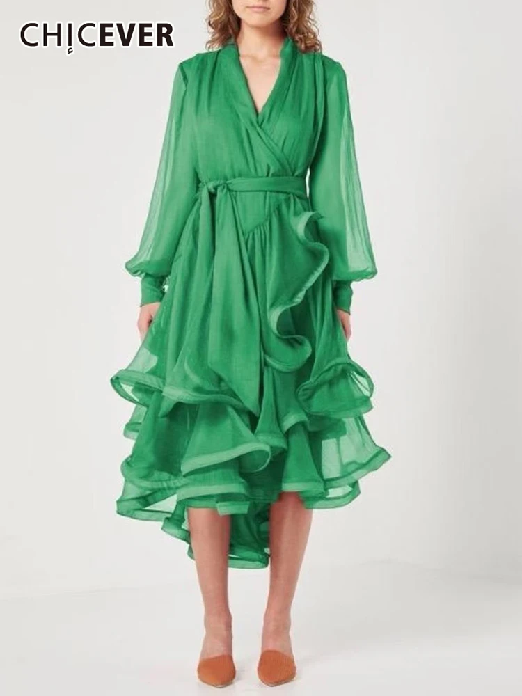 CHICEVER элегантное платье с оборками для женщин, v-образный вырез, длинный рукав, высокая талия, на шнуровке, миди платья, женская весенняя одежда, новинка 2022
CHICEVER элегантное платье с оборками для женщин, v-образный вырез, длинный рукав, высокая талия, на шнуровке, миди платья, женская весенняя одежда, новинка 2022