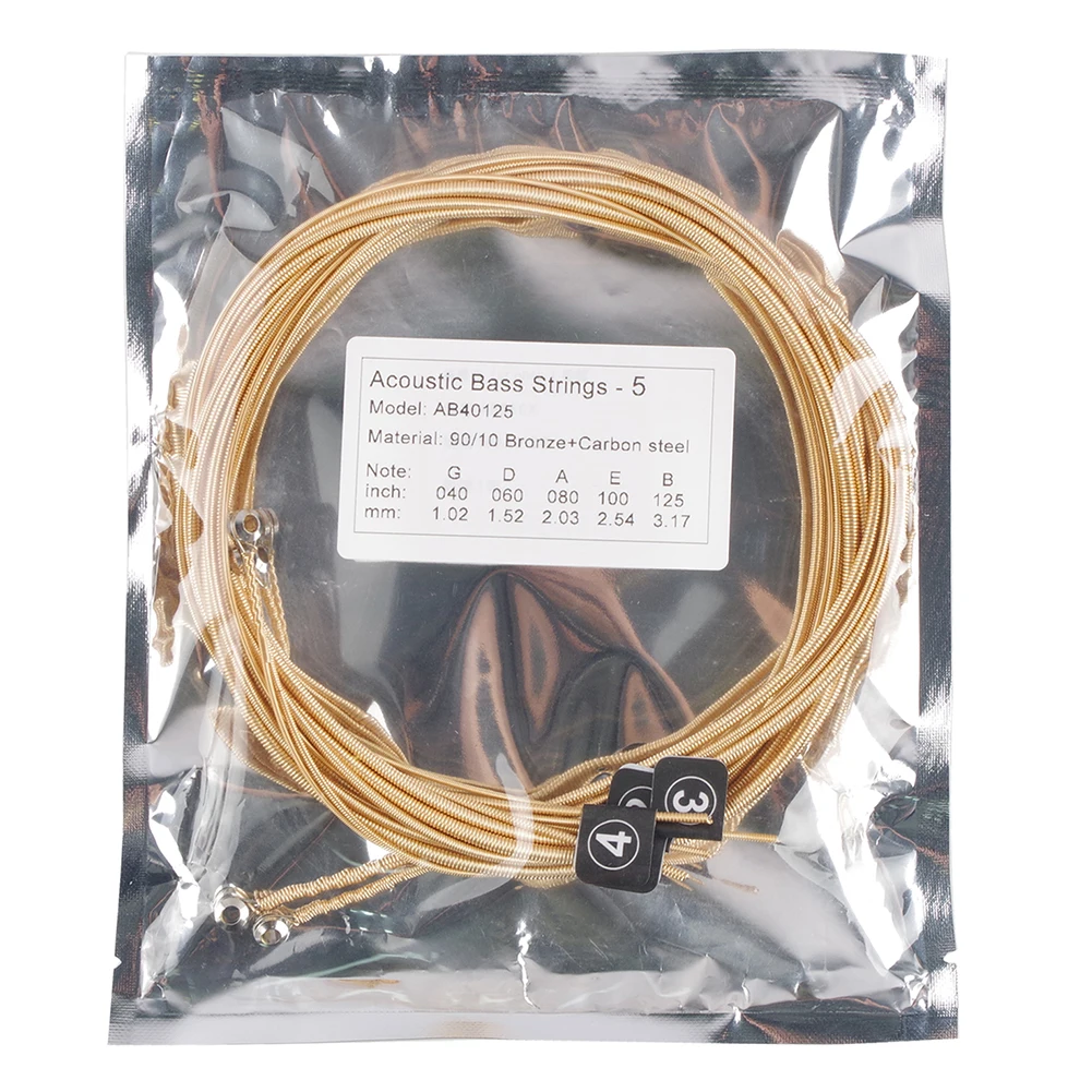 Bass Acoustic Bass String Strings Musical Instrument Brass String Carbon Steel Core Replacement 040-125 Gauge 1 Set
Bass Acoustic Bass String Strings Musical Instrument Brass String Carbon Steel Core Replacement 040-125 Gauge 1 Set
