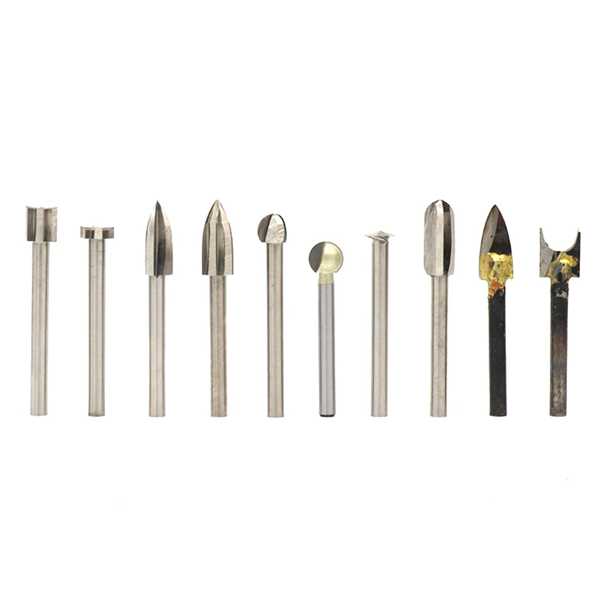 10Pcs/Set 6mm Shank Electric Woodworking Carving Knife Set Root Carving Pointed Spherical Clear Bottom Sanding Polishing Tools
10Pcs/Set 6mm Shank Electric Woodworking Carving Knife Set Root Carving Pointed Spherical Clear Bottom Sanding Polishing Tools