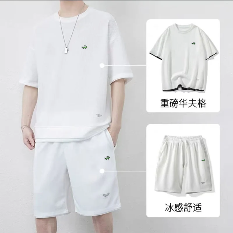 High Quality 2023 Spring Summer New Men's Casual Shorts Sportsuits Hip Hop Short-sleeved T-shirt+Sports Pants Joggers Sets
High Quality 2023 Spring Summer New Men's Casual Shorts Sportsuits Hip Hop Short-sleeved T-shirt+Sports Pants Joggers Sets