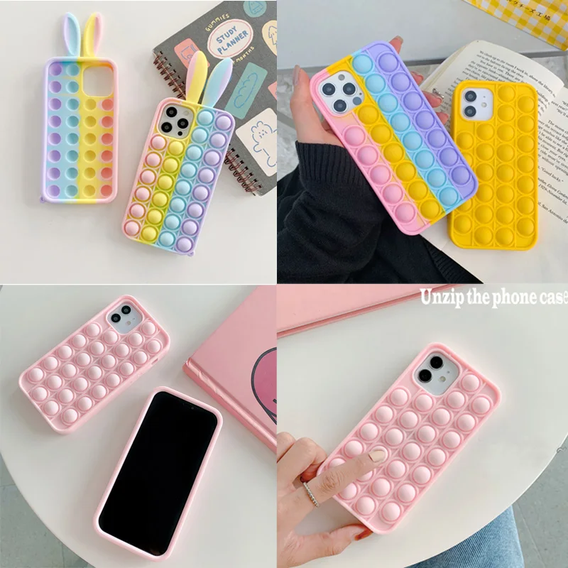 Stress Relief Phone Case For iPhone 11 12 Mini Pro X XR XS Max 7 8 Plus SE 2 Pop Press Bubble Toys Soft Silicone Cover Fundas
Stress Relief Phone Case For iPhone 11 12 Mini Pro X XR XS Max 7 8 Plus SE 2 Pop Press Bubble Toys Soft Silicone Cover Fundas