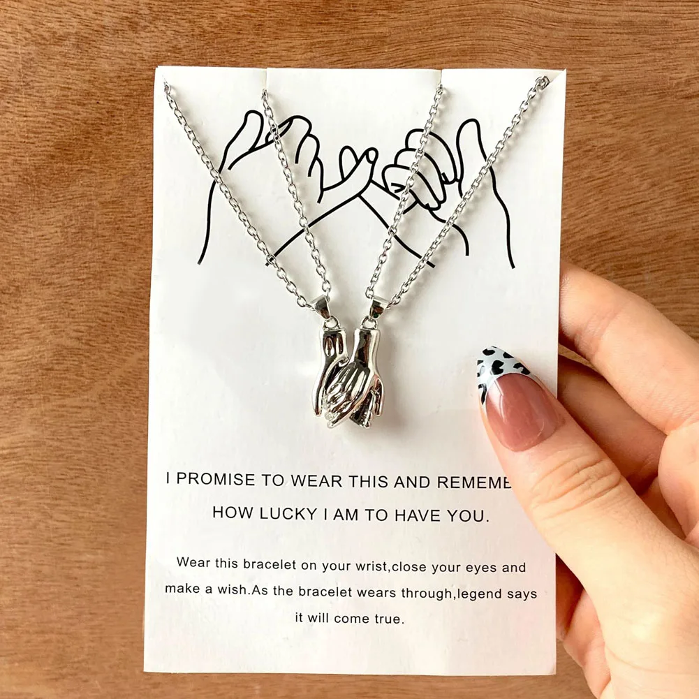 2Pcs/Set Couple Hold Hands Necklace Magnet Lover Heart Magnetic Couple Pendant Necklaces For Unisex Friendship Party Jewelry Set
2Pcs/Set Couple Hold Hands Necklace Magnet Lover Heart Magnetic Couple Pendant Necklaces For Unisex Friendship Party Jewelry Set