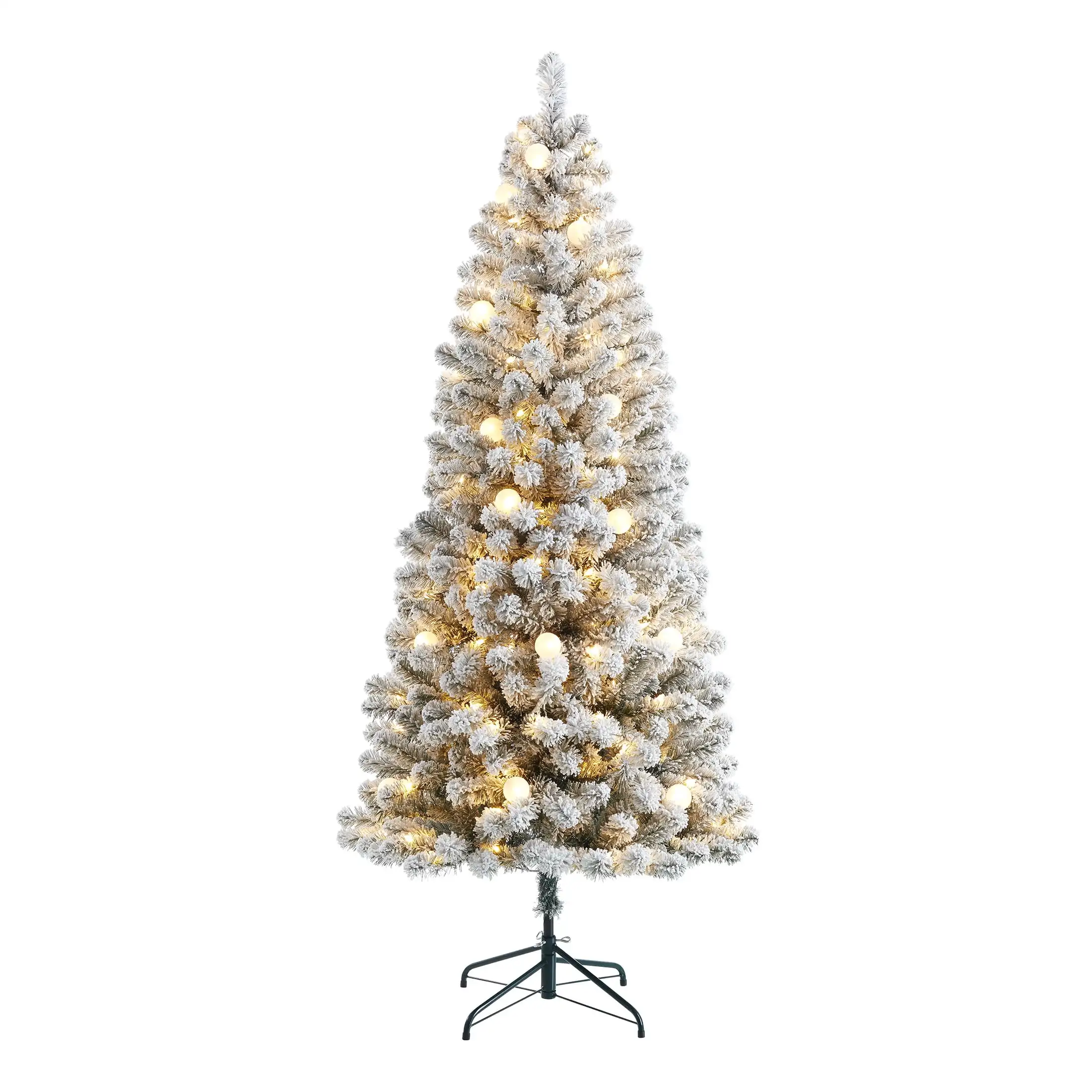 6.5 ft Pre-Lit G50 Color-Changing LED Trinity Flocked Pine Artificial Christmas Tree
6.5 ft Pre-Lit G50 Color-Changing LED Trinity Flocked Pine Artificial Christmas Tree
