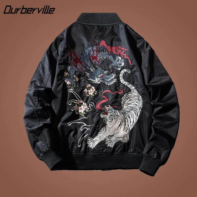 Autumn Winter Mens Bomber Jacket Embroidery Dragon Tiger Pilot Jacket Men Hip Hop Youth Jacket Streetwear Japanese Baseball
Autumn Winter Mens Bomber Jacket Embroidery Dragon Tiger Pilot Jacket Men Hip Hop Youth Jacket Streetwear Japanese Baseball