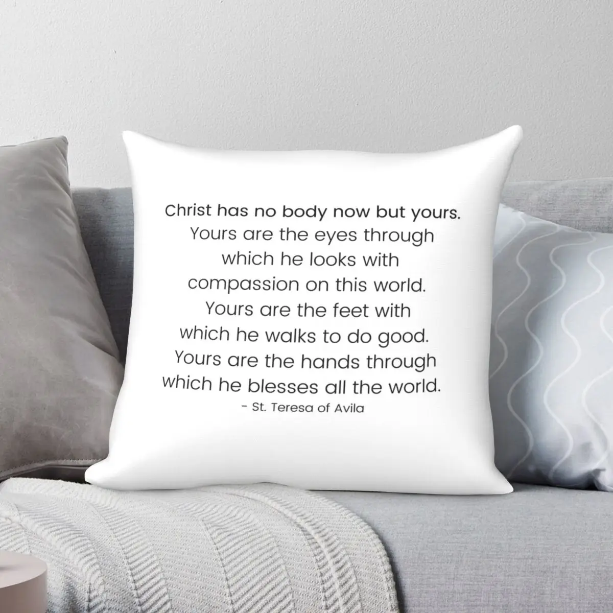 Christ Has No Body Pillowcase Polyester Linen Velvet Printed Zip Decor Home Cushion Cover 45x45
Christ Has No Body Pillowcase Polyester Linen Velvet Printed Zip Decor Home Cushion Cover 45x45