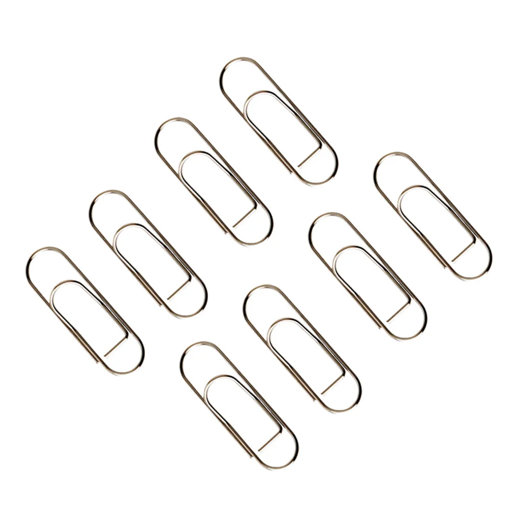 

8 Pcs Plating Paper Clips Lovely Bookmarks Metal Shaped Paperclips Office Bill Binder