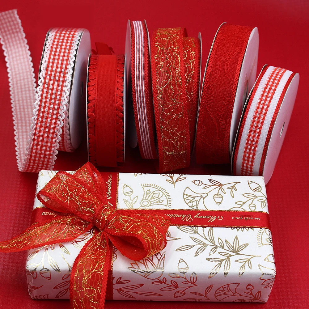 10 Yards/Roll 12 25mm Chinese New Year Red Ribbon Mother's Day Decoration Lace Ribbons for DIY Gift Wrapping Wedding Decor
10 Yards/Roll 12 25mm Chinese New Year Red Ribbon Mother's Day Decoration Lace Ribbons for DIY Gift Wrapping Wedding Decor