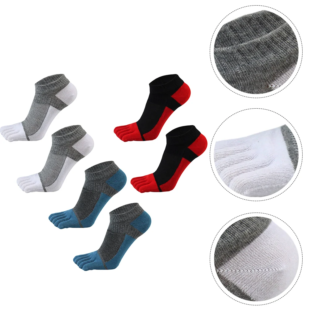 

Летние мужские короткие носки с пятью пальцами 3 пары, тонкие носки из чистого хлопка (39-44 свободного размера) для