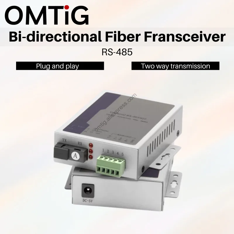 

High Quality 1pair SC RS485 Bidirectional Data Optical Transceiver 1 Channel 485 Cctv Fiber Optic Transceiver X1 Route