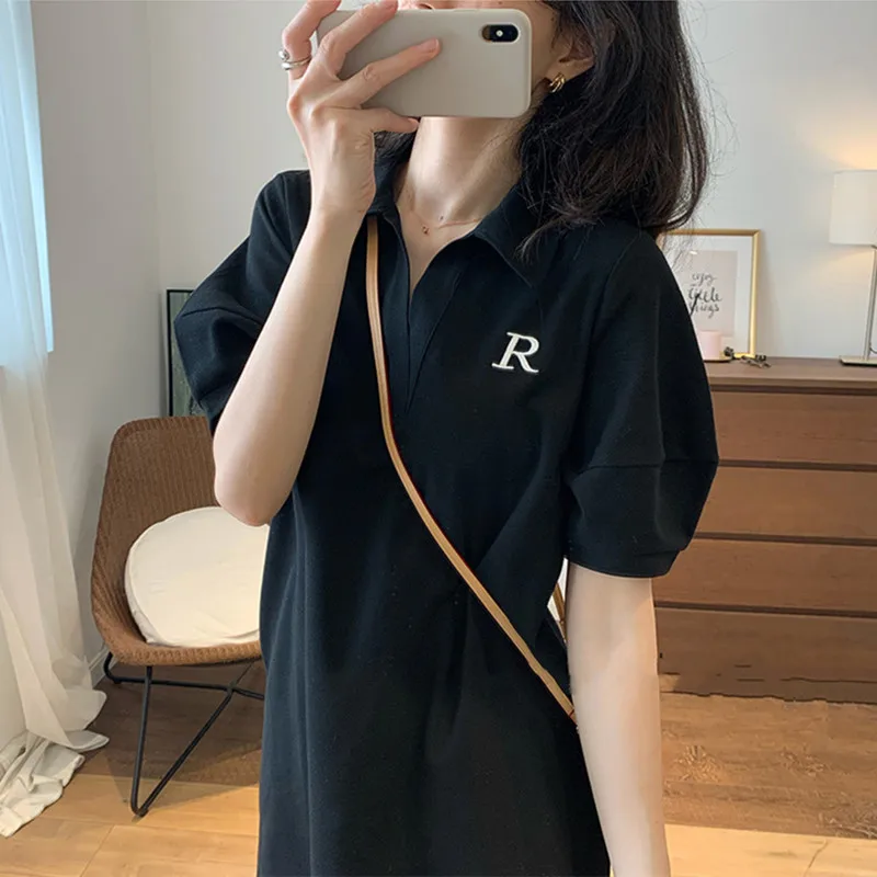 Chic Puff Sleeve Loose Dress for Women Embroidery Character Casual Summer Dresses Elegant Ladies Korean Fashion Black Sundress
Chic Puff Sleeve Loose Dress for Women Embroidery Character Casual Summer Dresses Elegant Ladies Korean Fashion Black Sundress