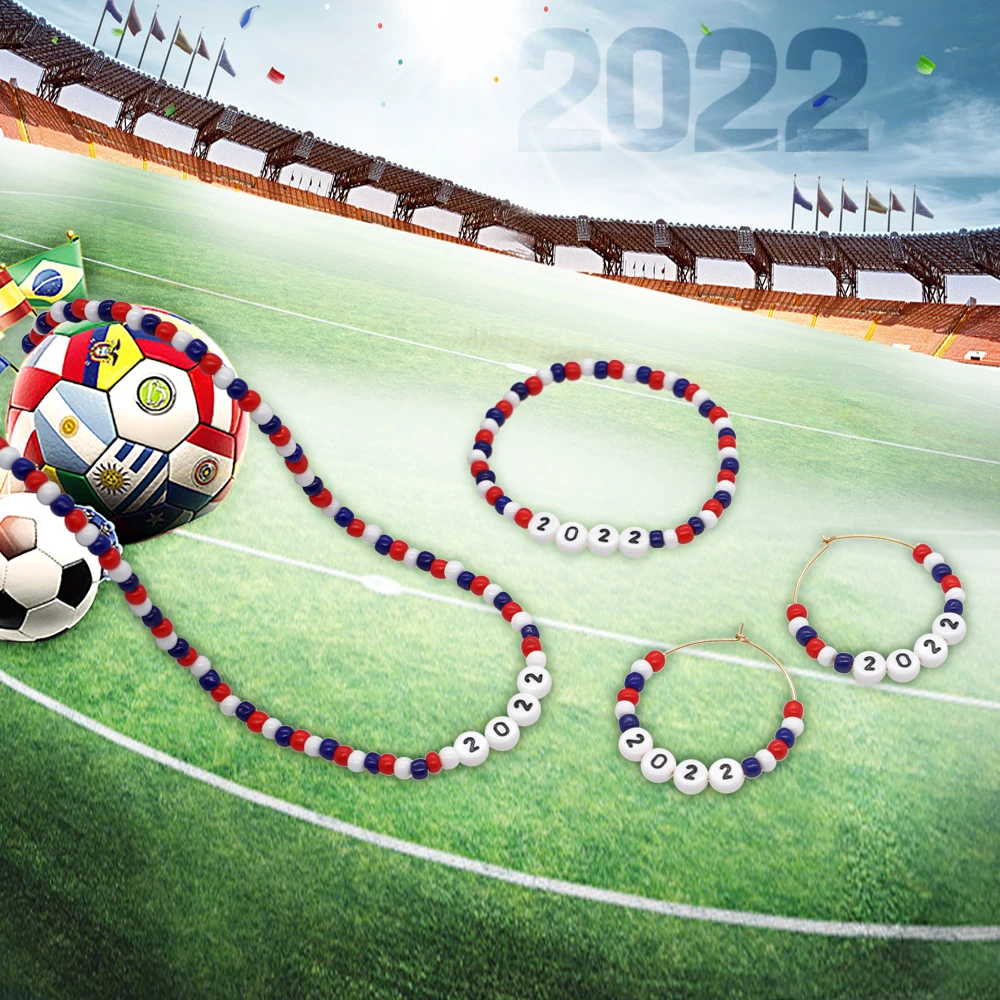 National Flag Color Beaded Necklace 2022 World Soccer Accessories Friendship Party Fashion Jewelry Usa Netherlands France Group
National Flag Color Beaded Necklace 2022 World Soccer Accessories Friendship Party Fashion Jewelry Usa Netherlands France Group
