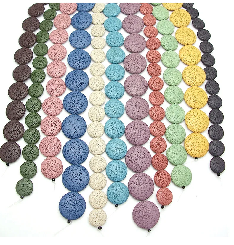 20/27/32mm Colored Volcanic Molten Rock Round Flat Loose Charming Natural Rock Ball Beads DIY Necklace Earrings Jewelry
20/27/32mm Colored Volcanic Molten Rock Round Flat Loose Charming Natural Rock Ball Beads DIY Necklace Earrings Jewelry