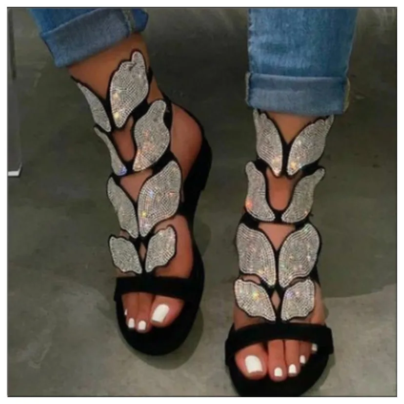 2023 Summer Fashion Sandals for Women Plus Size Butterfly Crystal Gladiator Sandals Comfortable Open Toe Shoes Woman Sandalias
2023 Summer Fashion Sandals for Women Plus Size Butterfly Crystal Gladiator Sandals Comfortable Open Toe Shoes Woman Sandalias