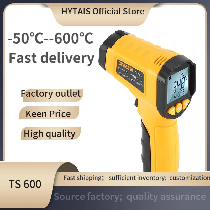 HYTAIS TS600 Non-contact Digital Thermometer for Cooking Grilling; (Non-body Use):Industrial and Scientific From -50℃ to 600℃
HYTAIS TS600 Non-contact Digital Thermometer for Cooking Grilling; (Non-body Use):Industrial and Scientific From -50℃ to 600℃