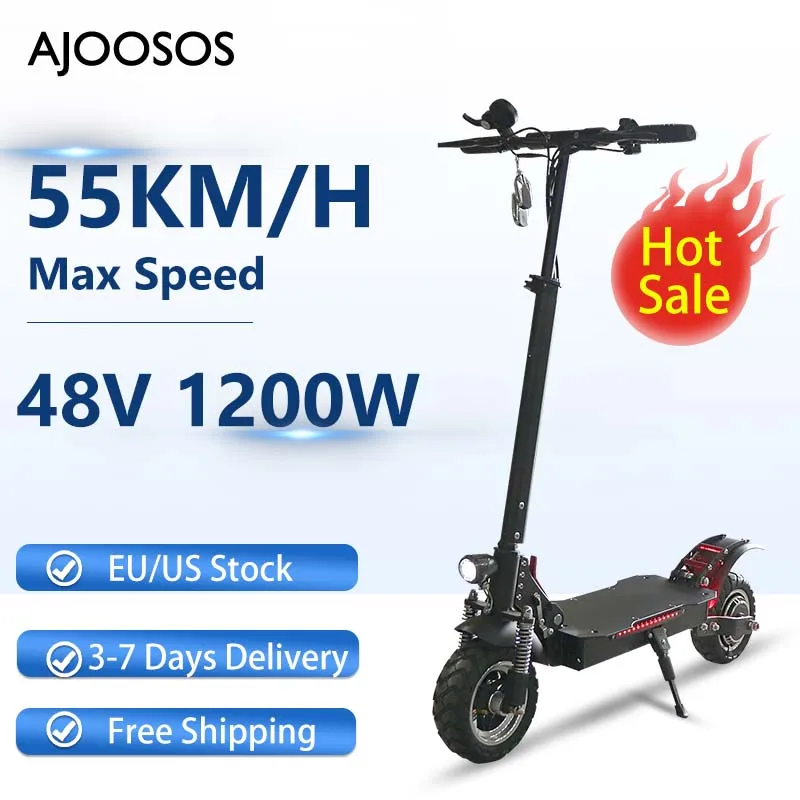 Foldable E Scooter 55km/h Scooter Elecric EU/US Stock 48V 1200W Electric Scooters Adults 10 Inch Off Road Tire with Seat
Foldable E Scooter 55km/h Scooter Elecric EU/US Stock 48V 1200W Electric Scooters Adults 10 Inch Off Road Tire with Seat