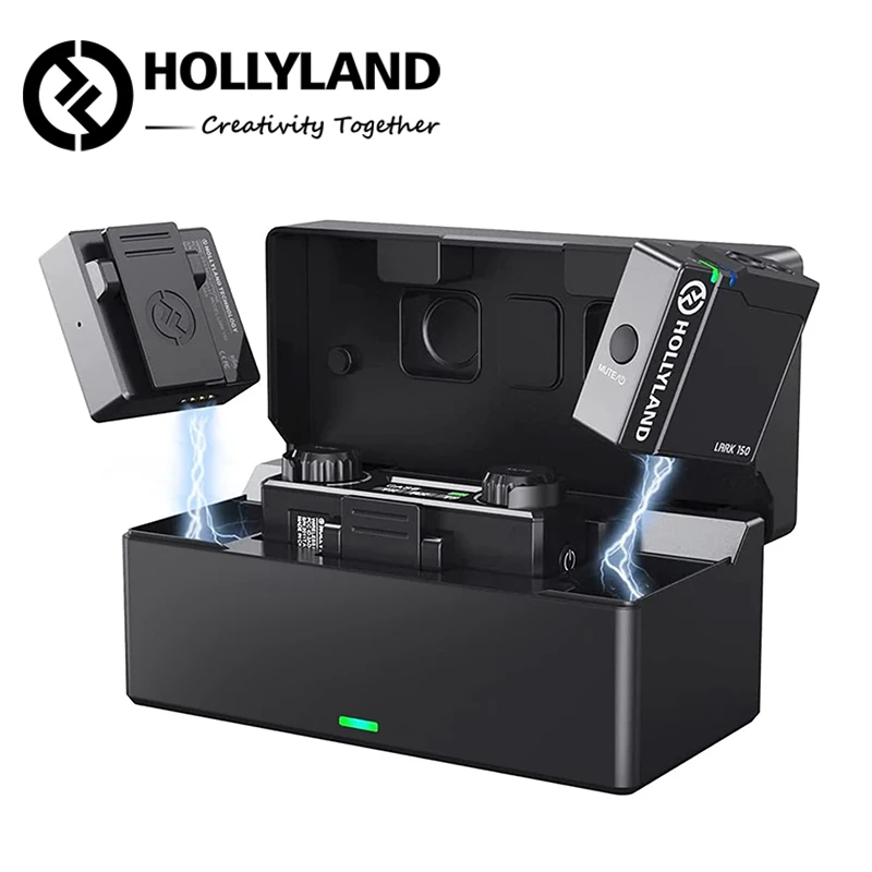 Hollyland Lark 150 Duo Kit Wireless Lavalier Microphone 2.4GHz With Charging Case For Interview Vlog Live Streaming Podcating
Hollyland Lark 150 Duo Kit Wireless Lavalier Microphone 2.4GHz With Charging Case For Interview Vlog Live Streaming Podcating