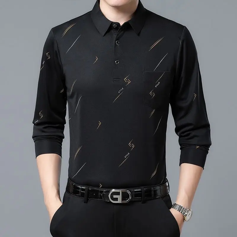 Pockets Men's Clothing Business Office Lady Casual Formal Spring Summer Loose Fashion Striped Shirts Button Turn-down Collar Man
Pockets Men's Clothing Business Office Lady Casual Formal Spring Summer Loose Fashion Striped Shirts Button Turn-down Collar Man