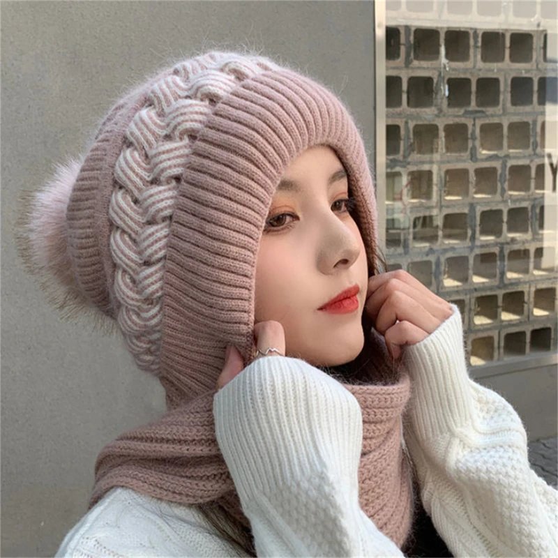 2022 Winter Hat Beanies Women's Hat Scarf Warm Breathable Rabbit Hair Blend Knitted Hat for Women Double Layers Protection Caps
2022 Winter Hat Beanies Women's Hat Scarf Warm Breathable Rabbit Hair Blend Knitted Hat for Women Double Layers Protection Caps