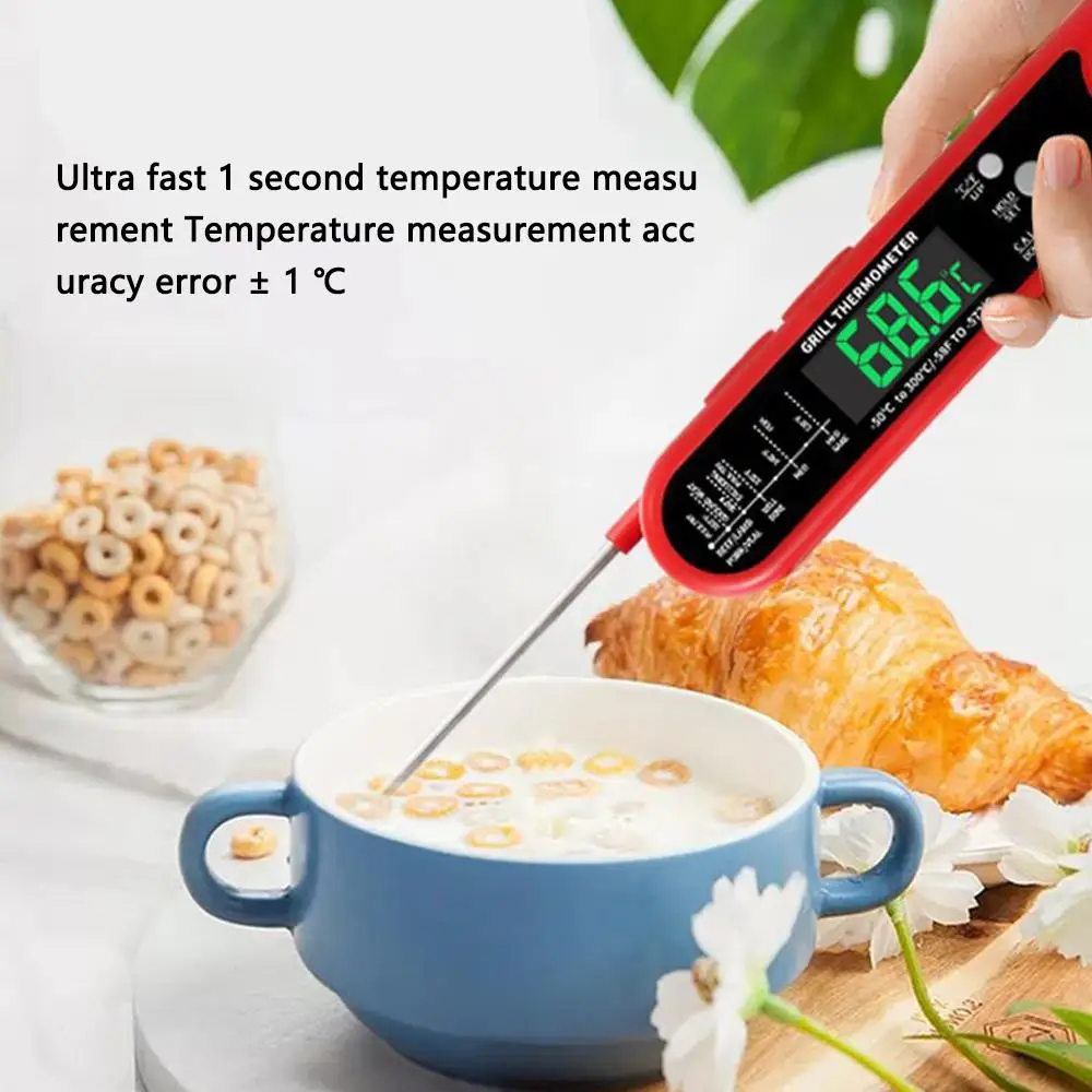 

Kitchen Digital Thermometer Lcd Large-screen Accurate Instant Read Cooking Thermometer With 2 Probe Household Thermometers