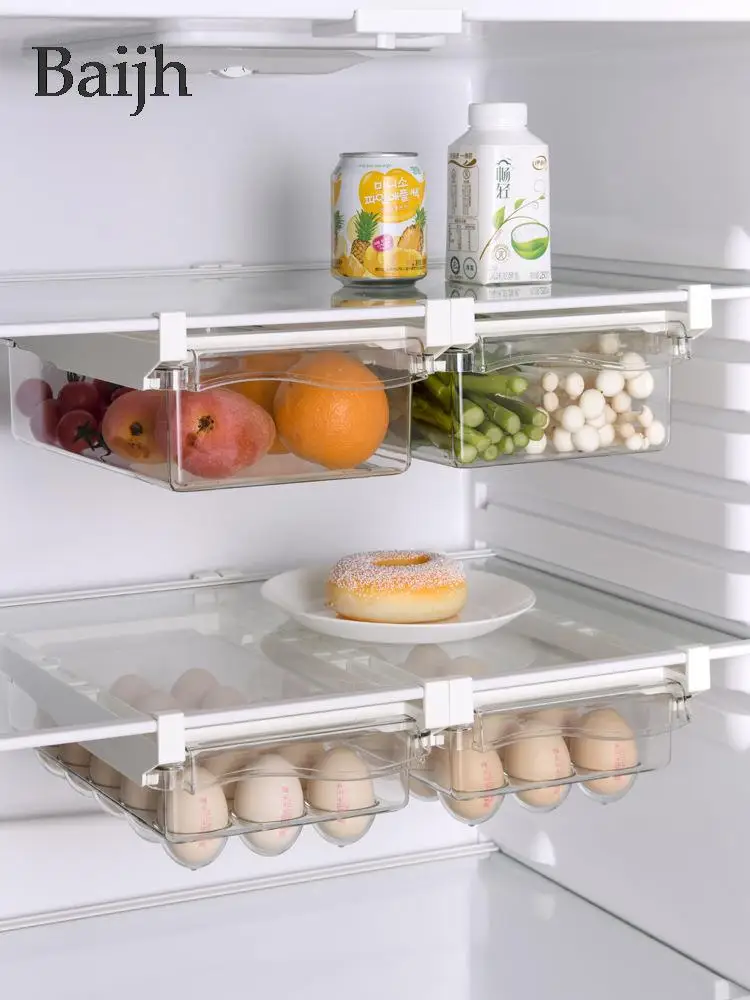 Kitchen Fruit Food Storage Box Slide Under Shelf Drawer Plastic Clear Fridge Organizer Box Rack Holder Refrigerator Drawer
Kitchen Fruit Food Storage Box Slide Under Shelf Drawer Plastic Clear Fridge Organizer Box Rack Holder Refrigerator Drawer