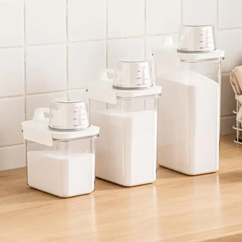 Multi-Use Laundry Powder Detergent Dispenser Food Grains Rice Storage Container Pour Spout Measuring Cup Detergent Box
Multi-Use Laundry Powder Detergent Dispenser Food Grains Rice Storage Container Pour Spout Measuring Cup Detergent Box