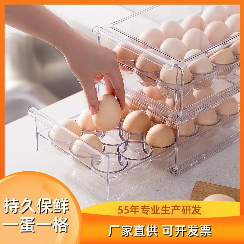 Drawer Box Storage Box Egg Box Refrigerator Vegetables and Fruits Sorting Box Rectangular PET Kitchen Fresh-keeping Box
Drawer Box Storage Box Egg Box Refrigerator Vegetables and Fruits Sorting Box Rectangular PET Kitchen Fresh-keeping Box