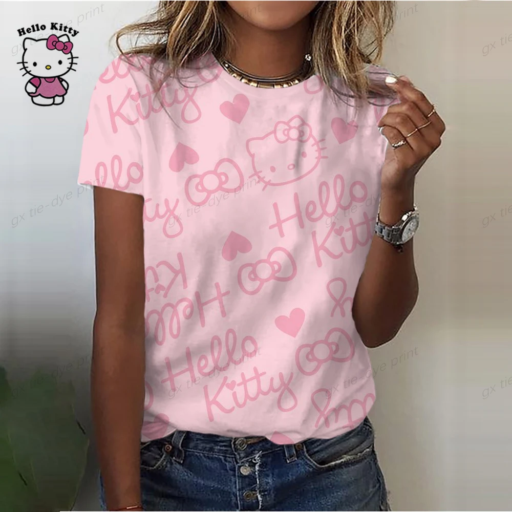 Женские футболки Hello Kitty, модная одежда, мультяшная одежда, акварельная одежда 90-х с коротким рукавом, женская футболка с графическим принтом, весна-лето
Женские футболки Hello Kitty, модная одежда, мультяшная одежда, акварельная одежда 90-х с коротким рукавом, женская футболка с графическим принтом, весна-лето