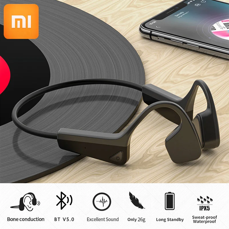 

Xiaomi 2023 Bone Conduction Sports Headphones Wireless Earphone Bluetooth-Compatible Headset Hands-free with Mic For Running