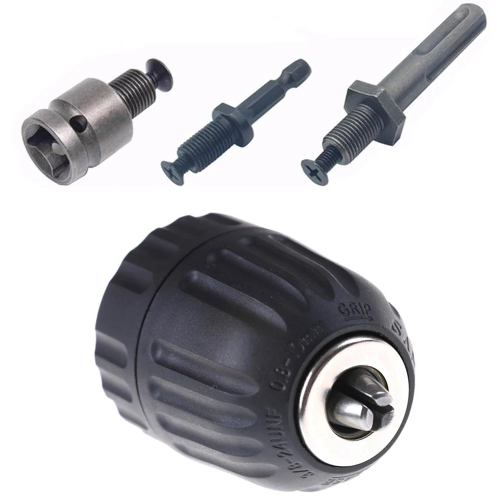 0.8-10mm Keyless Drill Chuck 3/8-24UNF Thread Drill Bit Adapter For Impact Drill Home Garden Tools Workshop Equipment
0.8-10mm Keyless Drill Chuck 3/8-24UNF Thread Drill Bit Adapter For Impact Drill Home Garden Tools Workshop Equipment