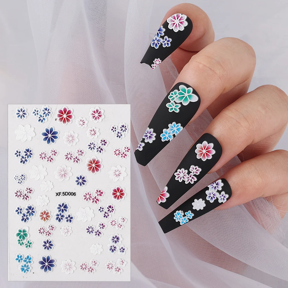 1pcs 5D Nail Stickers Three-dimensional Adhesive Embossed Stickers Flower Butterfly Colorful for DIY Slider Nail Art Decoration
1pcs 5D Nail Stickers Three-dimensional Adhesive Embossed Stickers Flower Butterfly Colorful for DIY Slider Nail Art Decoration