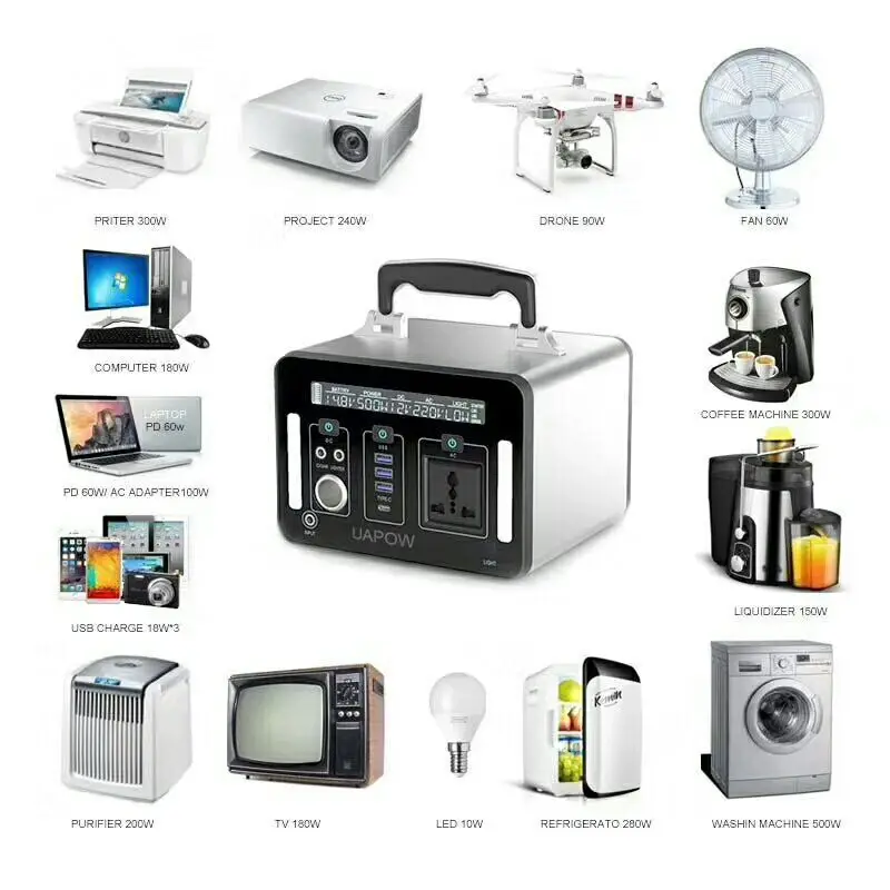 135200mah 500W Power Station Portable Outdoor Power Bank Household Emergency Solar Energy Storage System Rechargeable Battery
135200mah 500W Power Station Portable Outdoor Power Bank Household Emergency Solar Energy Storage System Rechargeable Battery