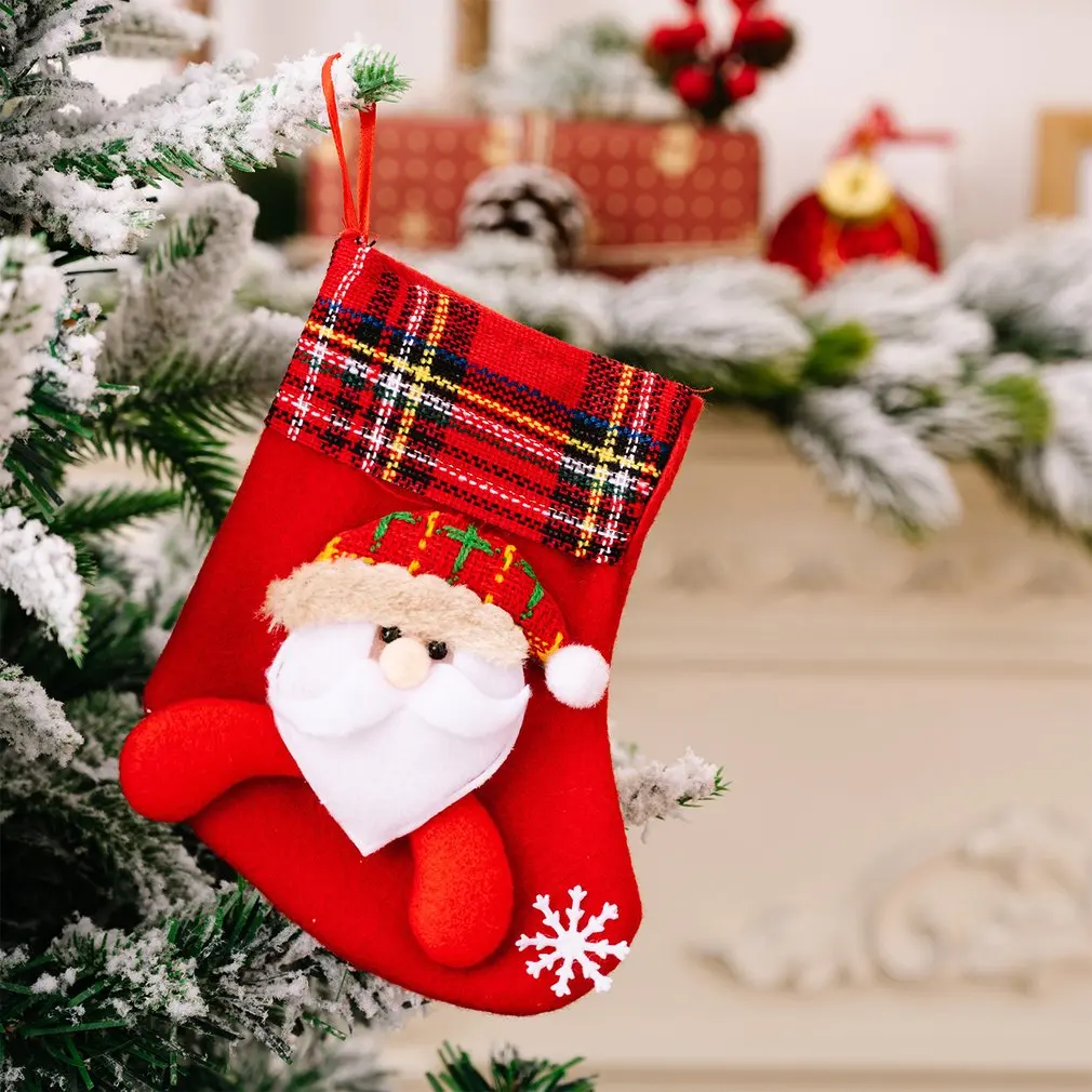 

Рождественские носки, украшения для рождественской елки, искусственный подарок, сумка для конфет, Симпатичные ткани в нескольких стилях