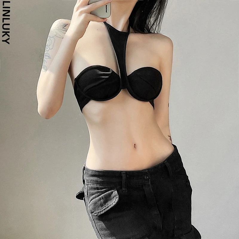 2023 Summer New Solid Color Crop Tank Tops For Women Fashion Sexy Strap Hanging Neck Open Back Top Club Party Clothes
2023 Summer New Solid Color Crop Tank Tops For Women Fashion Sexy Strap Hanging Neck Open Back Top Club Party Clothes