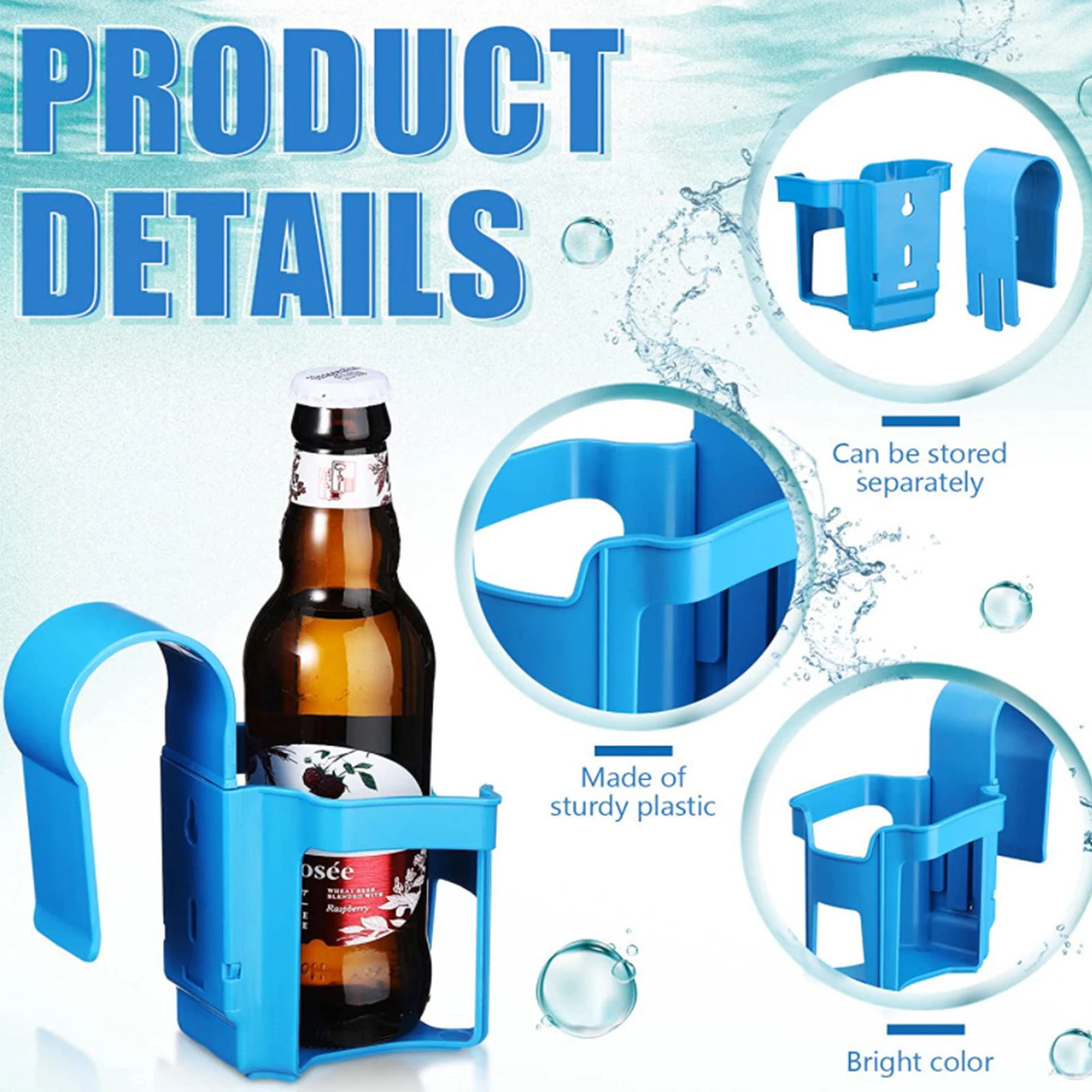 Poolside Cup Holder Spill-Free Drink Cup Plastic Bracket for Above Ground Pools Water Bottle Holder Swimming Pool Accessories
Poolside Cup Holder Spill-Free Drink Cup Plastic Bracket for Above Ground Pools Water Bottle Holder Swimming Pool Accessories