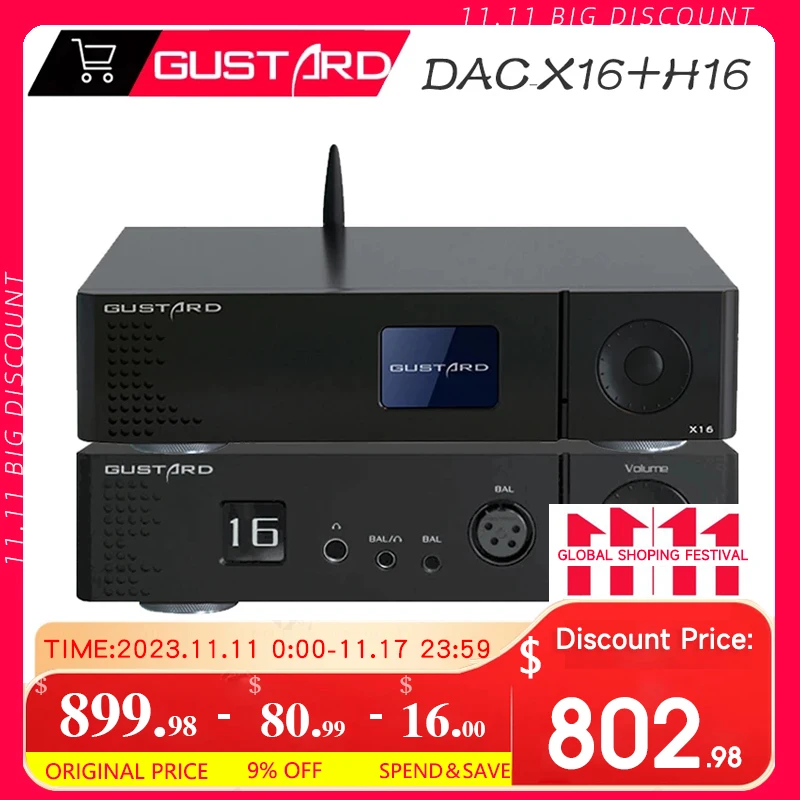 Декодер GUSTARD X16 MQA DAC MQA Bluetooth + усилитель наушников GUSTARD H16
Декодер GUSTARD X16 MQA DAC MQA Bluetooth + усилитель наушников GUSTARD H16