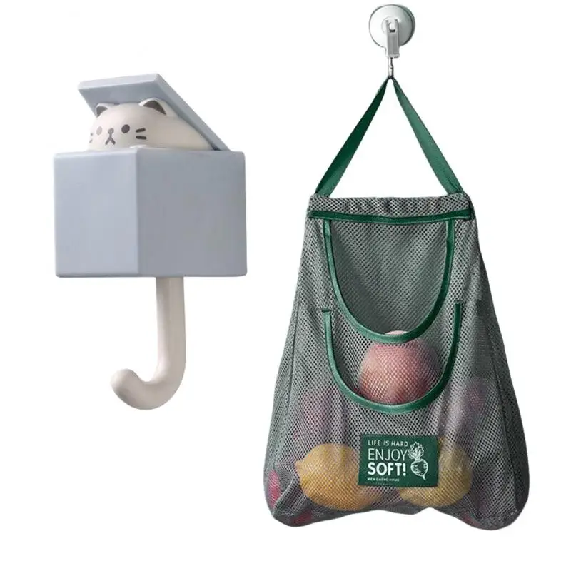 

Breathable Mesh Bag Save Space Durable Keep The Fruit Fresh Longer Breathable Convenient Organize Storage Mesh Bag Fashionable