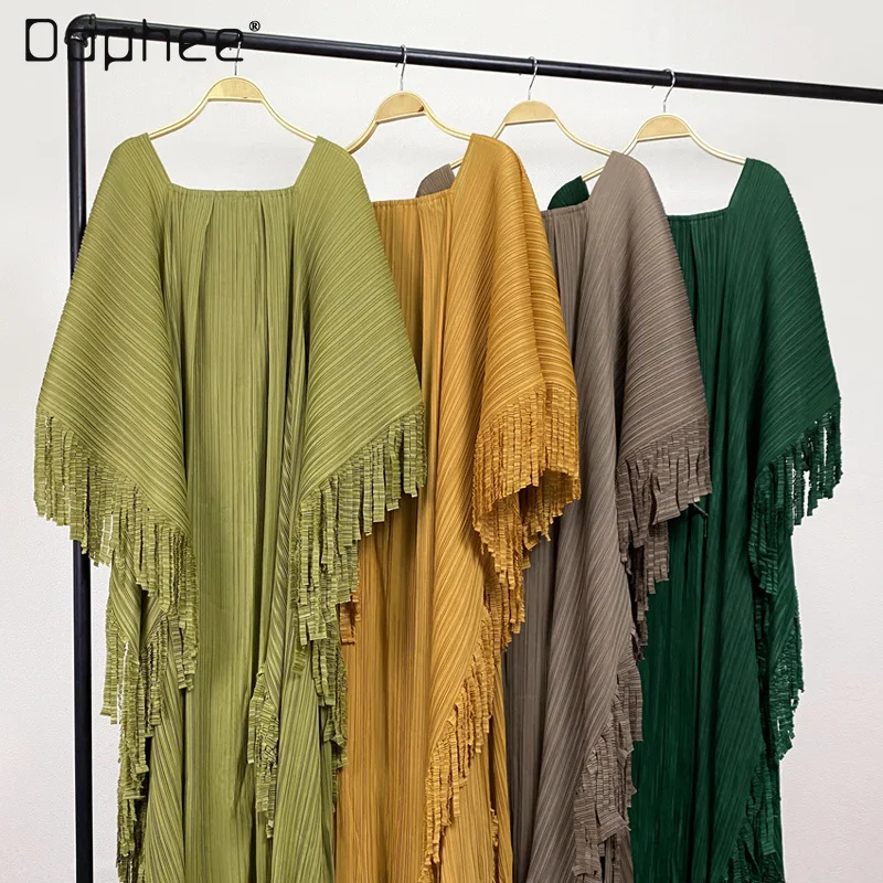 Abaya Femme 2022 Summer New Robe Simple Solid Color Midi Dress Female Tassel Batwing Sleeve Super Loose Large Swing Dresses
Abaya Femme 2022 Summer New Robe Simple Solid Color Midi Dress Female Tassel Batwing Sleeve Super Loose Large Swing Dresses