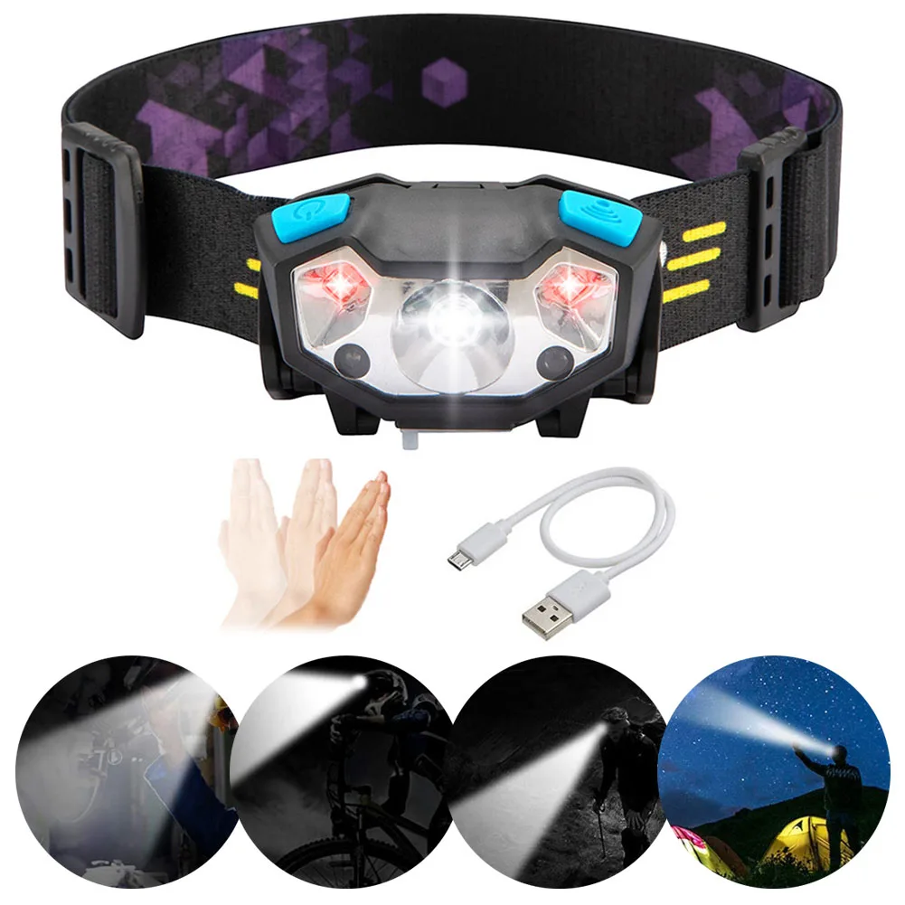 Водонепроницаемый Головной фонарь с зарядкой от USB, Головной фонарь с датчиком жестов, Велоспорт, рыбалка, налобный фонарь с регулируемым кр... 
Водонепроницаемый Головной фонарь с зарядкой от USB, Головной фонарь с датчиком жестов, Велоспорт, рыбалка, налобный фонарь с регулируемым кр...